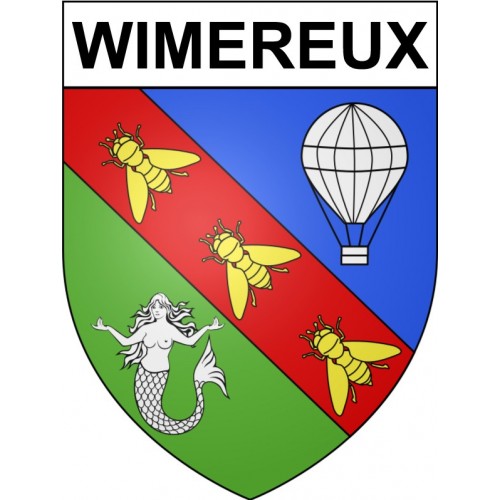 Wimereux Sticker wappen, gelsenkirchen, augsburg, klebender aufkleber
