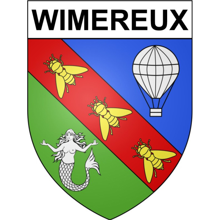 Wimereux Sticker wappen, gelsenkirchen, augsburg, klebender aufkleber