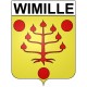 Pegatinas escudo de armas de Wimille adhesivo de la etiqueta engomada