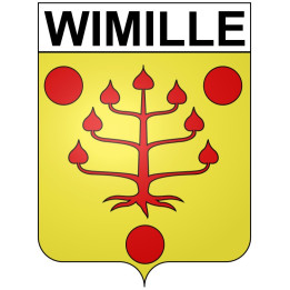 Pegatinas escudo de armas de Wimille adhesivo de la etiqueta engomada