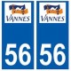 56 Vannes logo autocollant plaque stickers ville