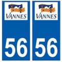 56 Vannes logo autocollant plaque stickers ville