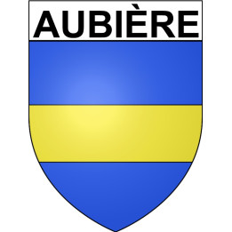 Pegatinas escudo de armas de Aubière adhesivo de la etiqueta engomada