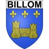 Billom Sticker wappen, gelsenkirchen, augsburg, klebender aufkleber