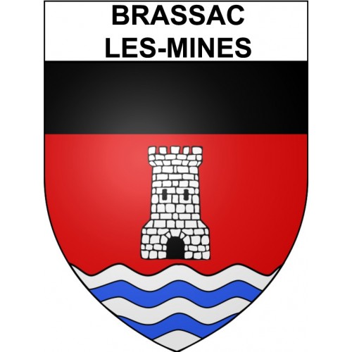 Brassac-les-Mines 63 ville Stickers blason autocollant adhésif