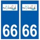 66 Port-vendres logo autocollant plaque ville