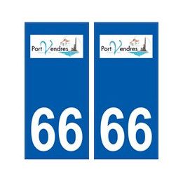 66 Port-vendres logo autocollant plaque ville