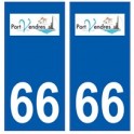 66 Port-vendres logo autocollant plaque ville