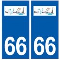 66 Port-vendres logo autocollant plaque ville