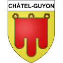 Pegatinas escudo de armas de Châtel-Guyon adhesivo de la etiqueta engomada