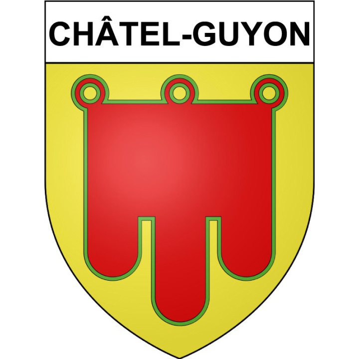 Châtel-Guyon Sticker wappen, gelsenkirchen, augsburg, klebender aufkleber