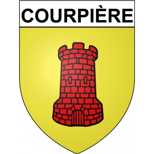 Courpière 63 ville Stickers blason autocollant adhésif