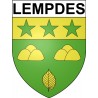 Stickers coat of arms Lempdes adhesive sticker