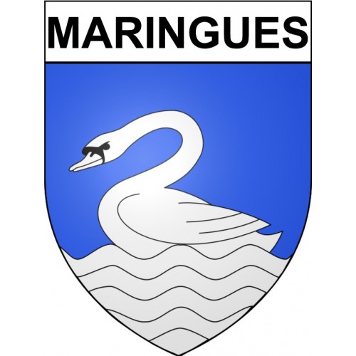 Maringues 63 ville Stickers blason autocollant adhésif
