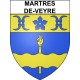 Pegatinas escudo de armas de Martres-de-Veyre adhesivo de la etiqueta engomada