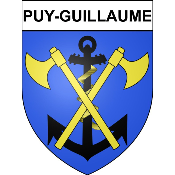 Stickers coat of arms Puy-Guillaume adhesive sticker