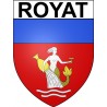 Pegatinas escudo de armas de Royat adhesivo de la etiqueta engomada