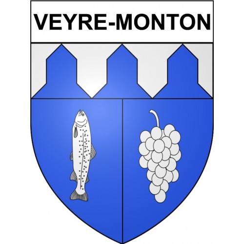 Veyre-Monton 63 ville Stickers blason autocollant adhésif