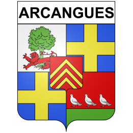 Pegatinas escudo de armas de Arcangues adhesivo de la etiqueta engomada