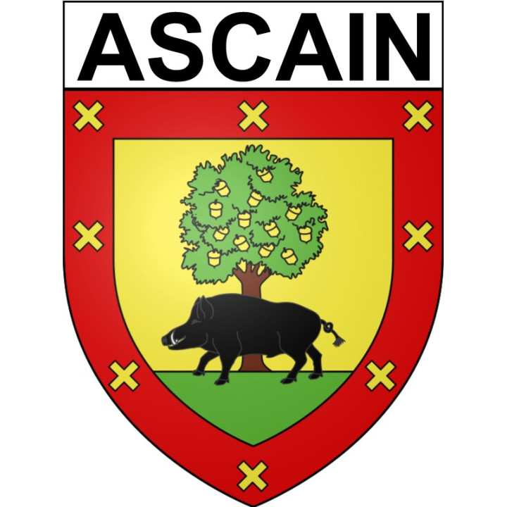Stickers coat of arms Ascain adhesive sticker