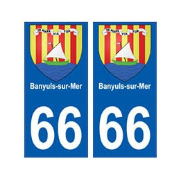 66 Banyuls-sur-Mer blason autocollant plaque ville