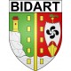 Pegatinas escudo de armas de Bidart adhesivo de la etiqueta engomada