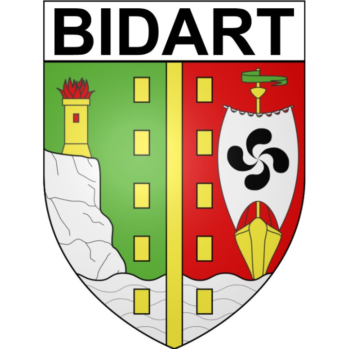 Bidart 64 ville Stickers blason autocollant adhésif