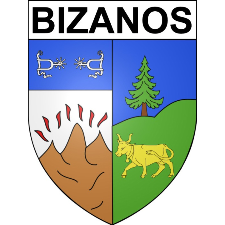 Pegatinas escudo de armas de Bizanos adhesivo de la etiqueta engomada