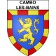 Pegatinas escudo de armas de Cambo-les-Bains adhesivo de la etiqueta engomada