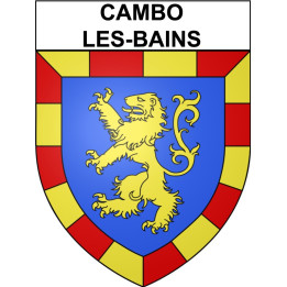 Pegatinas escudo de armas de Cambo-les-Bains adhesivo de la etiqueta engomada