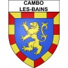 Pegatinas escudo de armas de Cambo-les-Bains adhesivo de la etiqueta engomada
