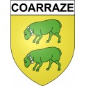 Pegatinas escudo de armas de Coarraze adhesivo de la etiqueta engomada