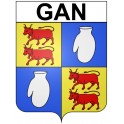 Pegatinas escudo de armas de Gan adhesivo de la etiqueta engomada
