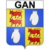 Gan Sticker wappen, gelsenkirchen, augsburg, klebender aufkleber