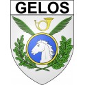 Pegatinas escudo de armas de Gelos adhesivo de la etiqueta engomada
