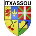 Itxassou Sticker wappen, gelsenkirchen, augsburg, klebender aufkleber