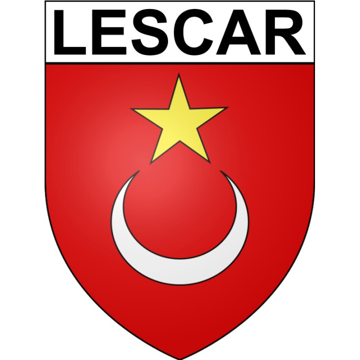 Pegatinas escudo de armas de Lescar adhesivo de la etiqueta engomada