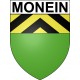 Pegatinas escudo de armas de Monein adhesivo de la etiqueta engomada