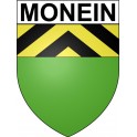 Pegatinas escudo de armas de Monein adhesivo de la etiqueta engomada