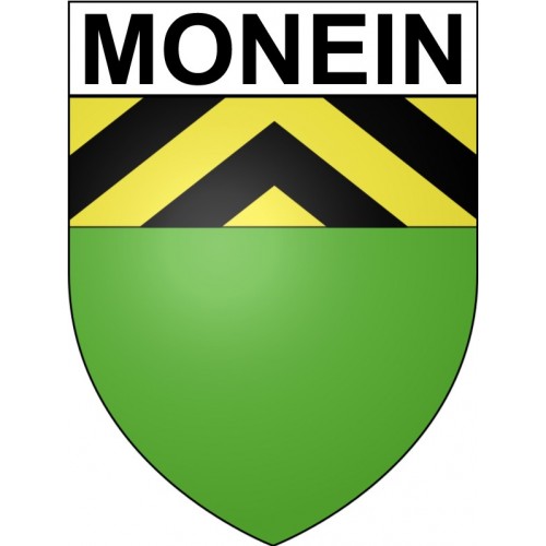 Pegatinas escudo de armas de Monein adhesivo de la etiqueta engomada
