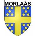 Pegatinas escudo de armas de Morlaàs adhesivo de la etiqueta engomada