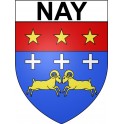 Nay 64 ville Stickers blason autocollant adhésif