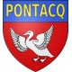 Pegatinas escudo de armas de Pontacq adhesivo de la etiqueta engomada