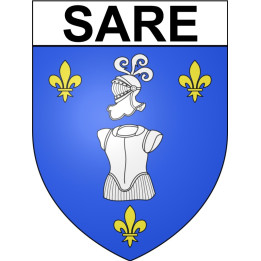 Pegatinas escudo de armas de Sare adhesivo de la etiqueta engomada