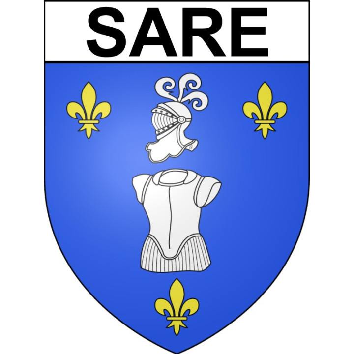 Sare 64 ville Stickers blason autocollant adhésif