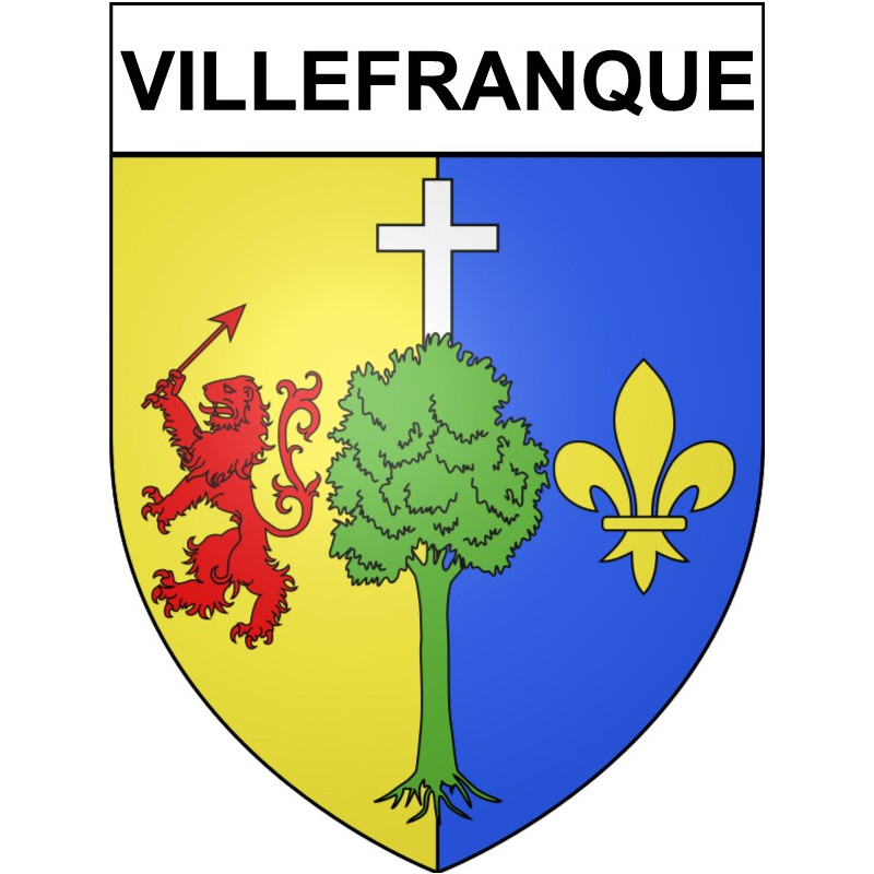 Villefranque Sticker wappen, gelsenkirchen, augsburg, klebender aufkleber