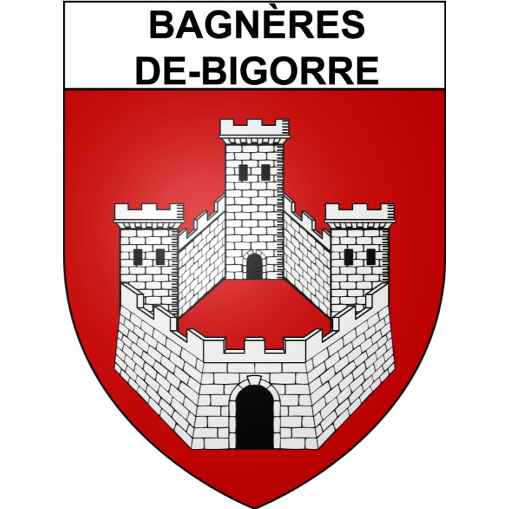 Bagnères-de-Bigorre 65 ville Stickers blason autocollant adhésif