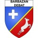 Pegatinas escudo de armas de Barbazan-Debat adhesivo de la etiqueta engomada