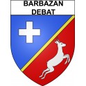 Pegatinas escudo de armas de Barbazan-Debat adhesivo de la etiqueta engomada