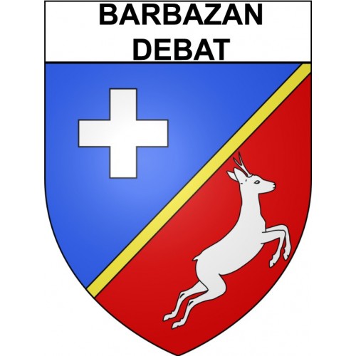 Stickers coat of arms Barbazan-Debat adhesive sticker